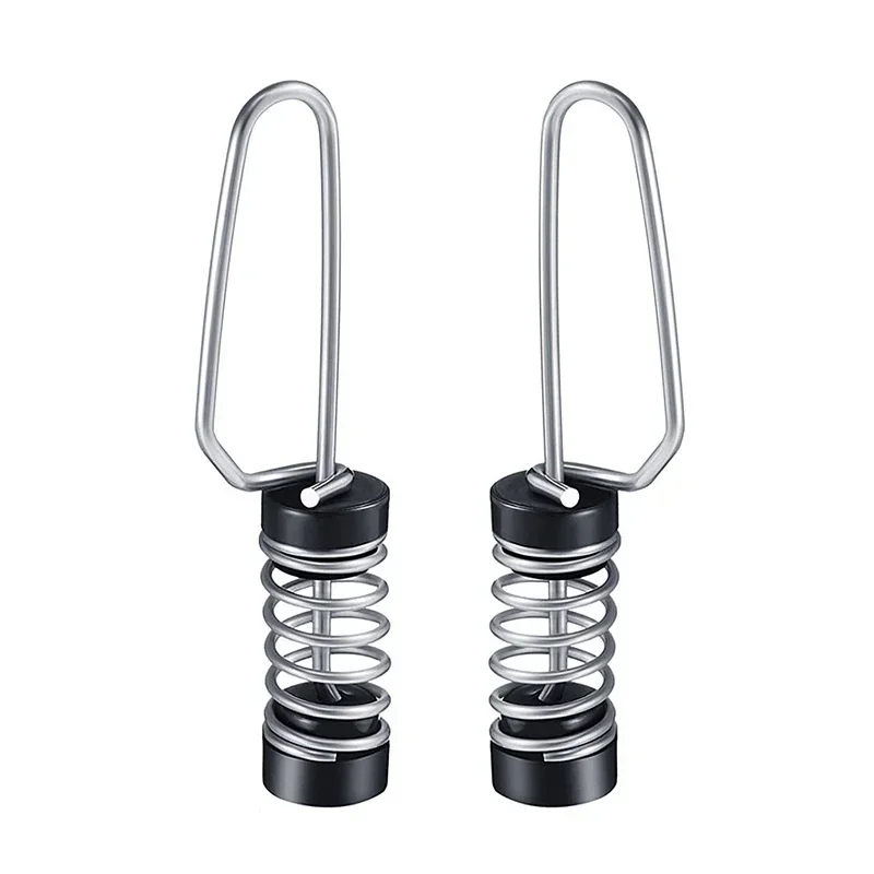 4Pcs Silver Marine 316 Stainless Steel Fishing Boat Flag Clips for Flagpole Ropes Halyards Outrigger Lines Antennas Stern Lights