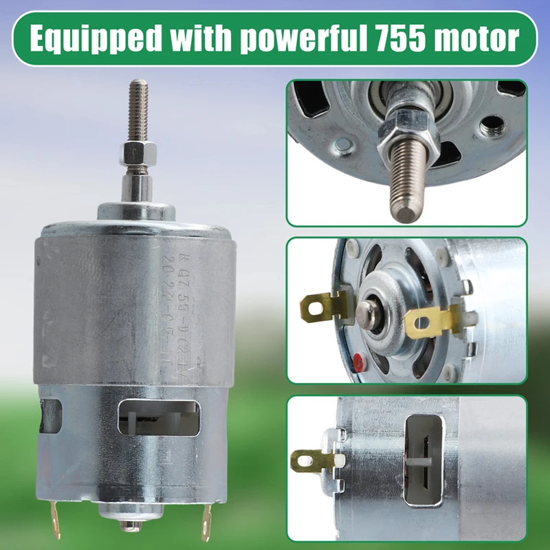755 DC Motor For Weed Trimmer 21V Grass Cutter Motor With Long Shaft For Efficient Weed Cutting And Trimming 6