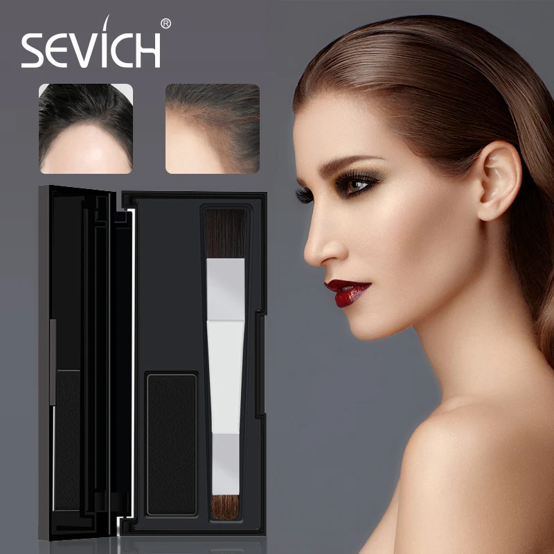 Sevich 8g Waterproof Hairline Powder 4 Colors Unisex Hair Root Touch-up Shadow Powder Hair Shadow Powder for Hair Line Concealer