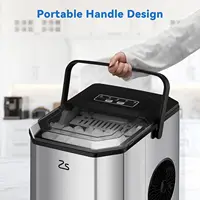 Machine à glaçons 120W 9 glaçons en 6 minutes, 26lb/24h, autonettoyante, machine à glaçons avec pelle à glace et panier pour fête, bureau 3