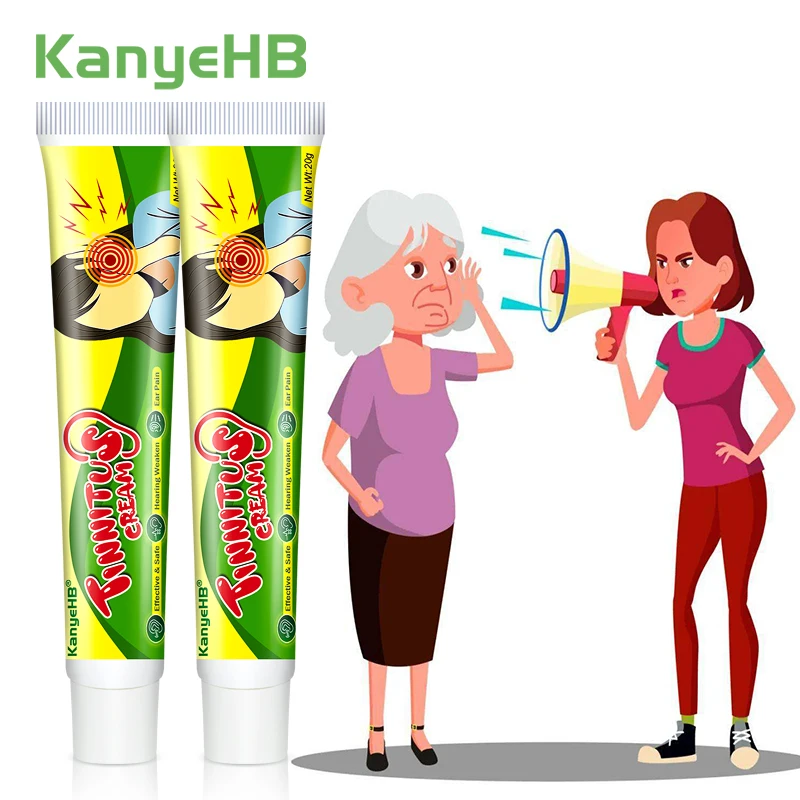 2pcs Tinnitus Treatment Cream Relief Ear Pain Headache Improve Deaf