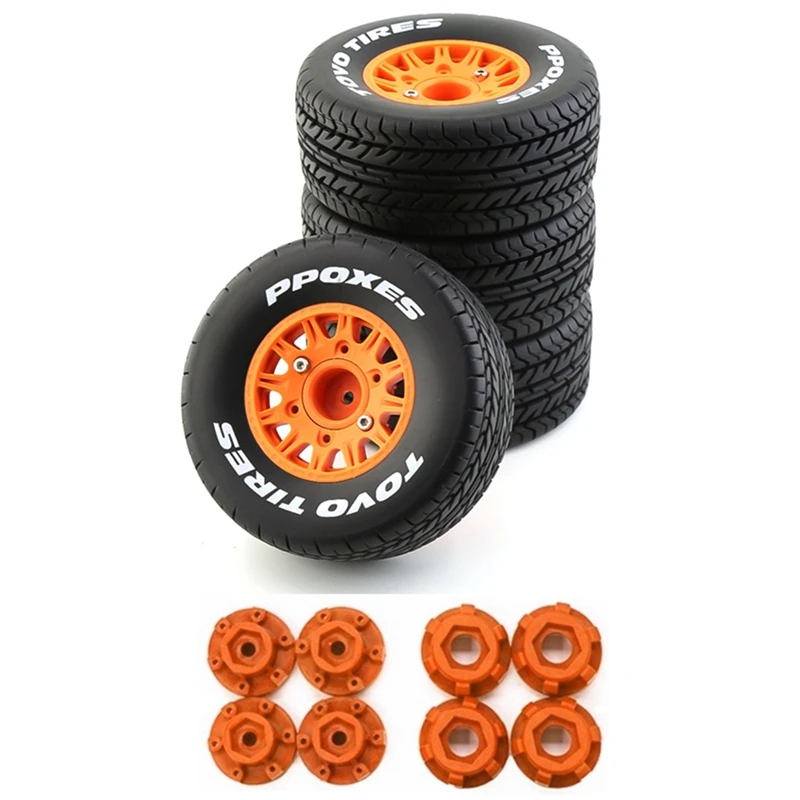 

4Pcs 113Mm 1/8 1/10 Short Course Truck Tire Tyre Wheels With 12 14 17Mm Hex For Traxxas Slash Arrma SENTON VKAR RC Car