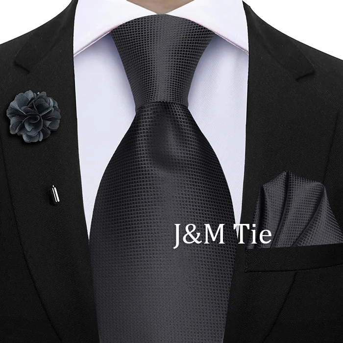 Pfauenblaues, schmales, kariertes 3-teiliges Krawatten- und Einstecktuch-Set für Männer, Bräutigam, Hochzeit, Business, lässig, stilvolle Accessoires, Geschenk – Detail 26