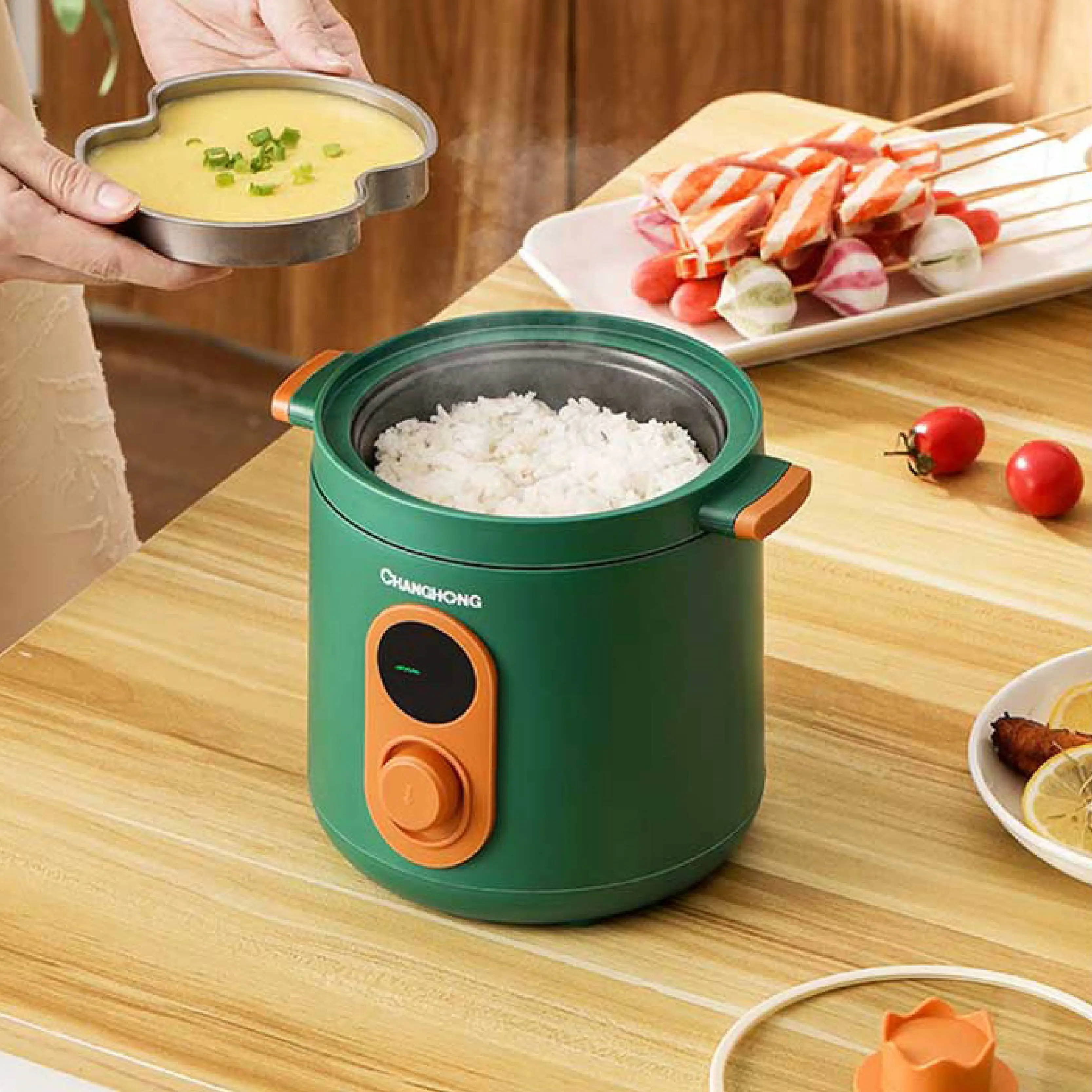 Mini Rice Cooker Small 1 Person 1 Person 2 People Cooking And Soup  Multi-function Rice Cooker Retro Cooking Cooker - Rice Cookers - AliExpress