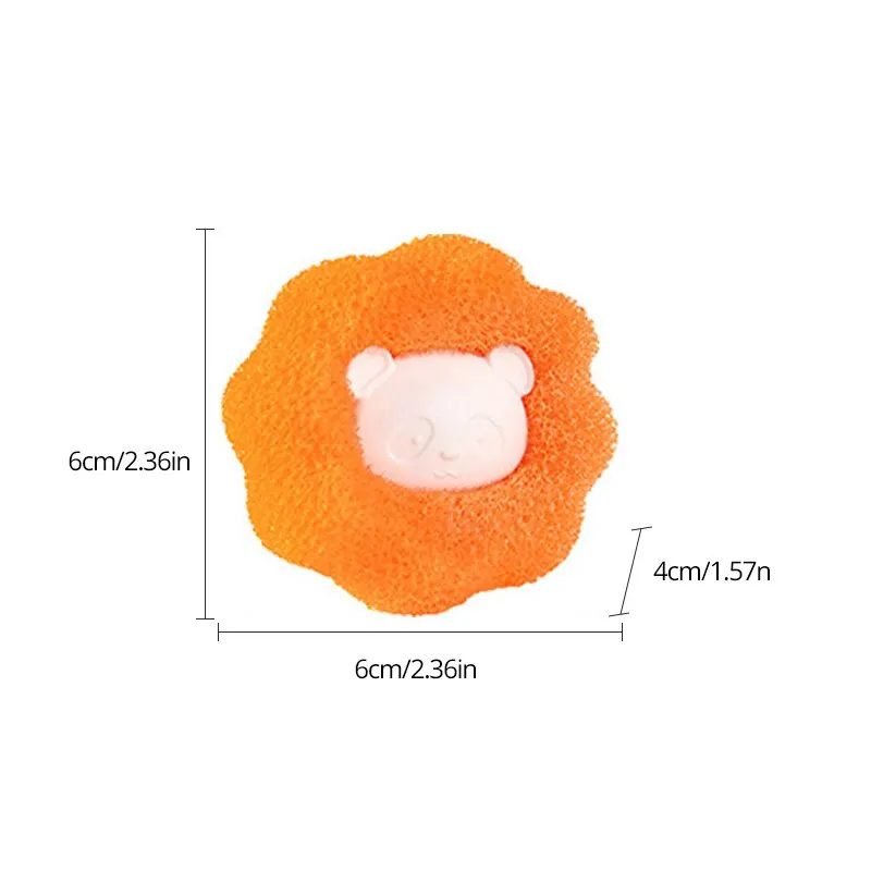 Washing Balls Washing Machine Sponge Cleaning Anti Twinning Cleanable Adsorbable Hair Cartoon Xiong Decontaminating