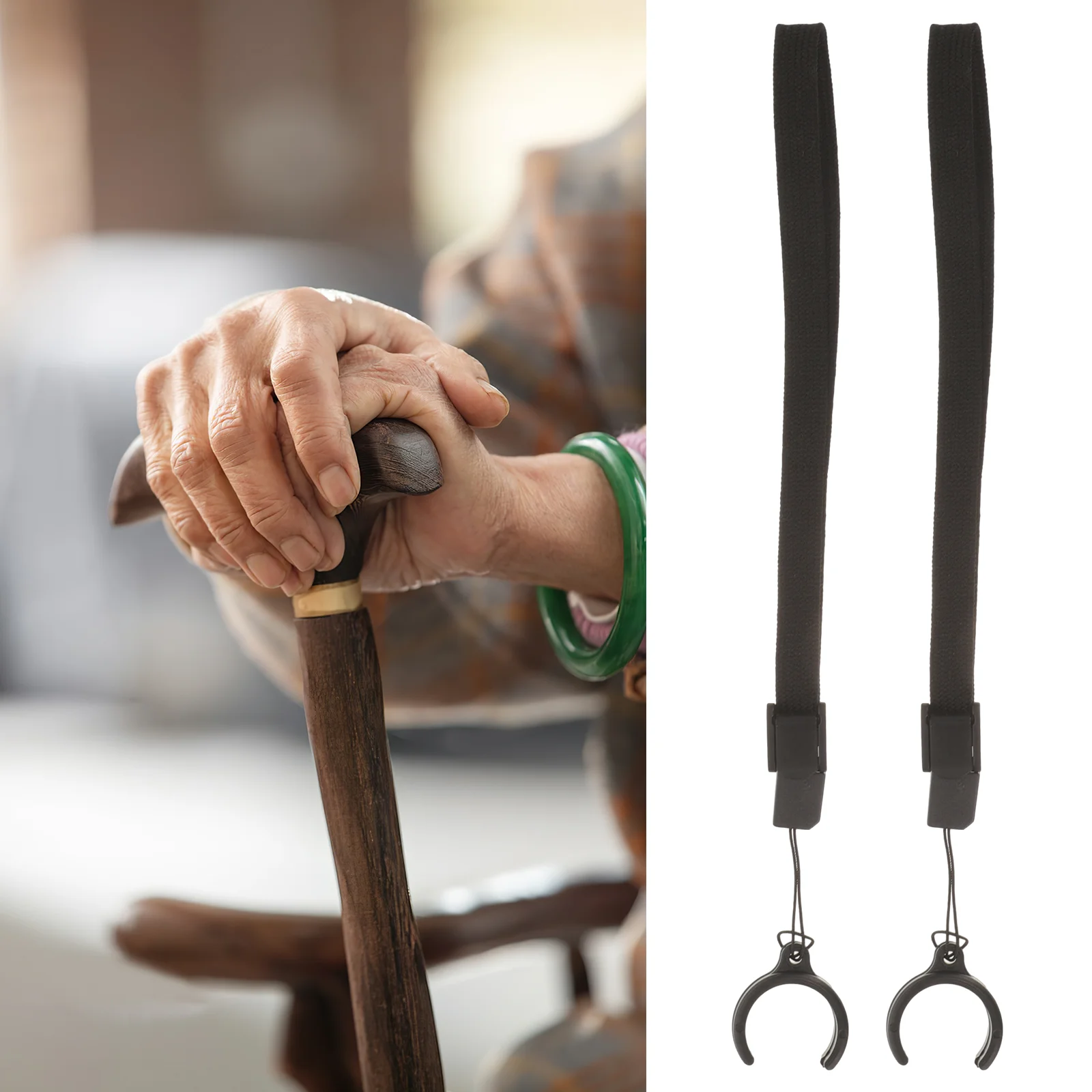 2 Pcs Cane Wrist Strap Walking Stick Lanyard Portable Holder For Trekking Pole Rope Anti Lost Straps Camping Hiking Accessories