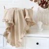 Ruffle Muslin Baby Blanket for New Born Swaddle Wrap Newborn Receiving Blankets Infant Baby Stuff Bath Towel Bedding Quilt 2