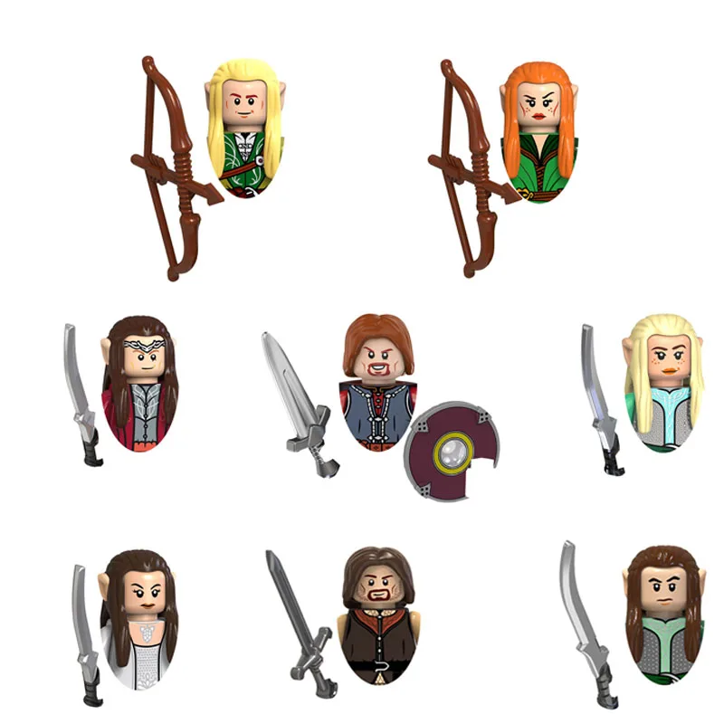 

TV6403 Aragorn Elrond Boromir Elves Legolas Tauriel Arwen Building block boy birthday toy