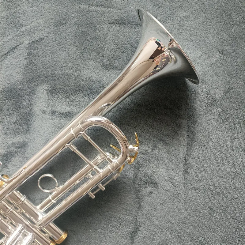 Top USA Stradivarius LT197S77 Silver Trumpet Pipe Flat Instrument Brass Strudents