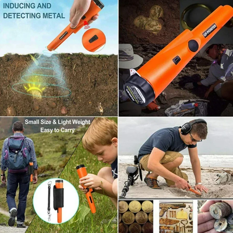 Metal Detector GP-pointer Pinpointing for Treasure Search Waterproof Positioning Rod Detecting Bracelet LED Lights