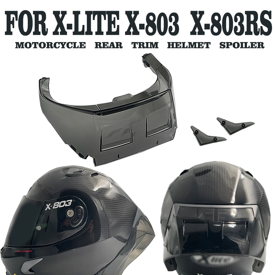 Racing Helmet Rear Spoiler Aerodynamic Smoke Spoiler For X-Lite