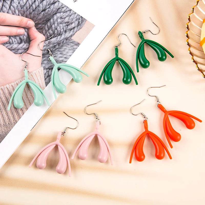 Drop Earrings Dangle Earrings New Fashion Clitoris Earrings For Women Minimalist Colorful Drop Earrings Jewelry Gift