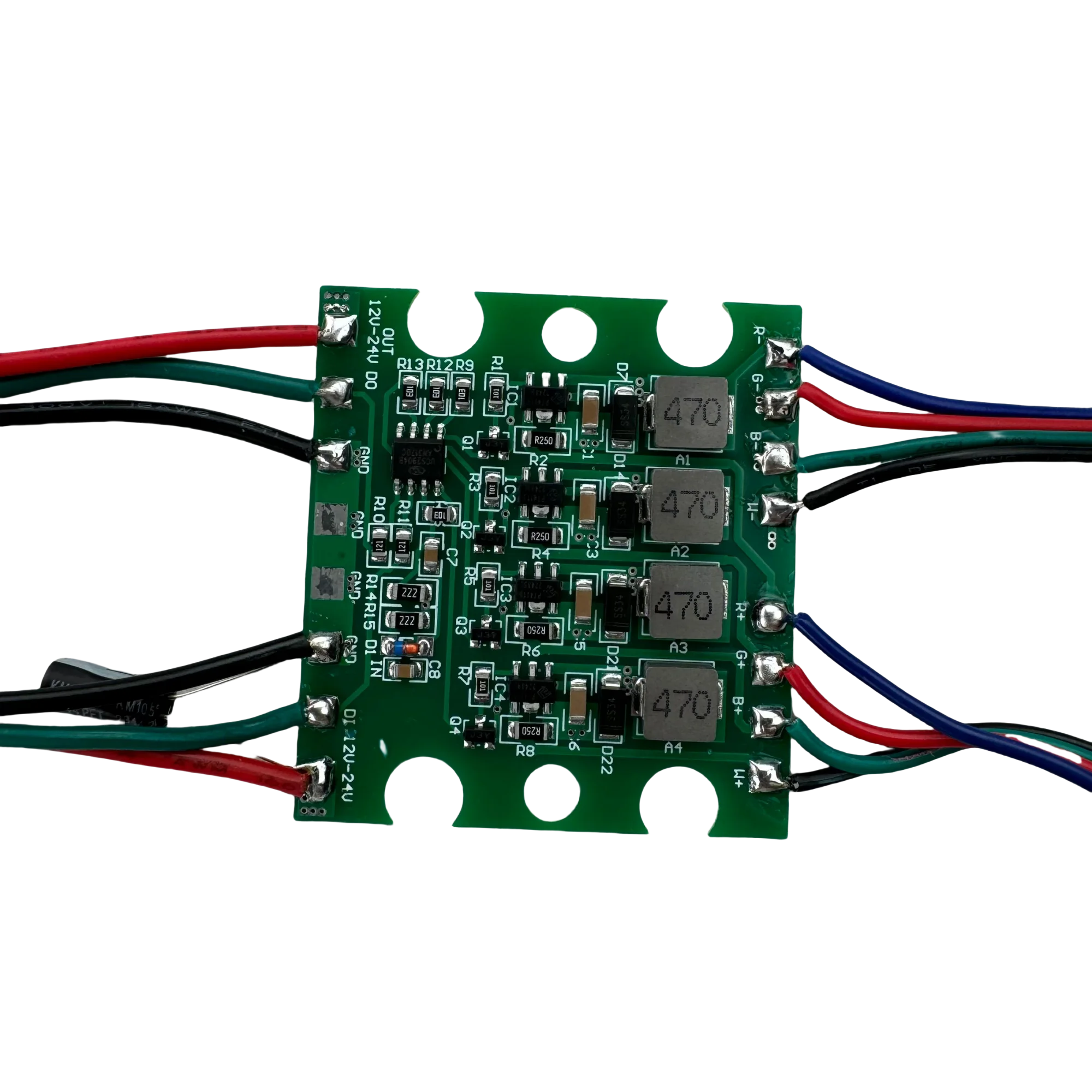 IC 제어 RGBW LED 픽셀 COB 모듈 조명, DC12-24V 입력, 크기, 51mm x 47mm, 12W RGBW(3000K) UCS2904
