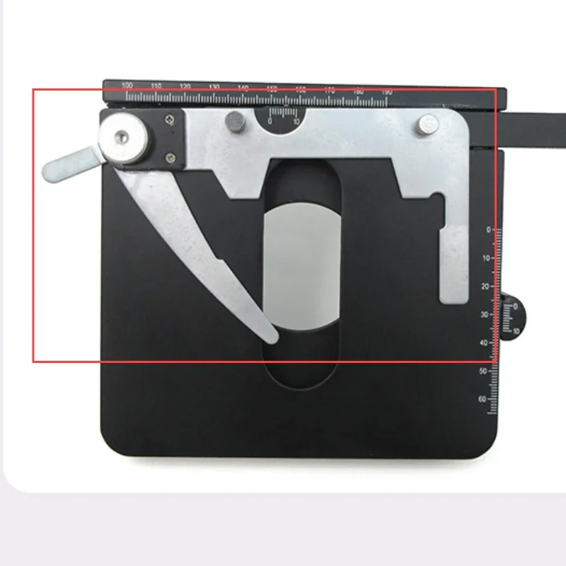 Microscope Accessories Double Layer Mechanical Stage Movable Platform Specimen Pressing Clamp and Sliding Rail Clip