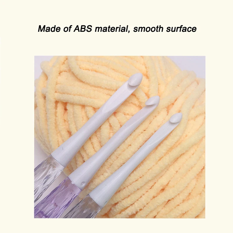 8-piece color clear crochet hook kit ABS Ergonomic crochet DIY knitting tool crochet kit,crochet hooks,knitting supplies,knitting craft supplies