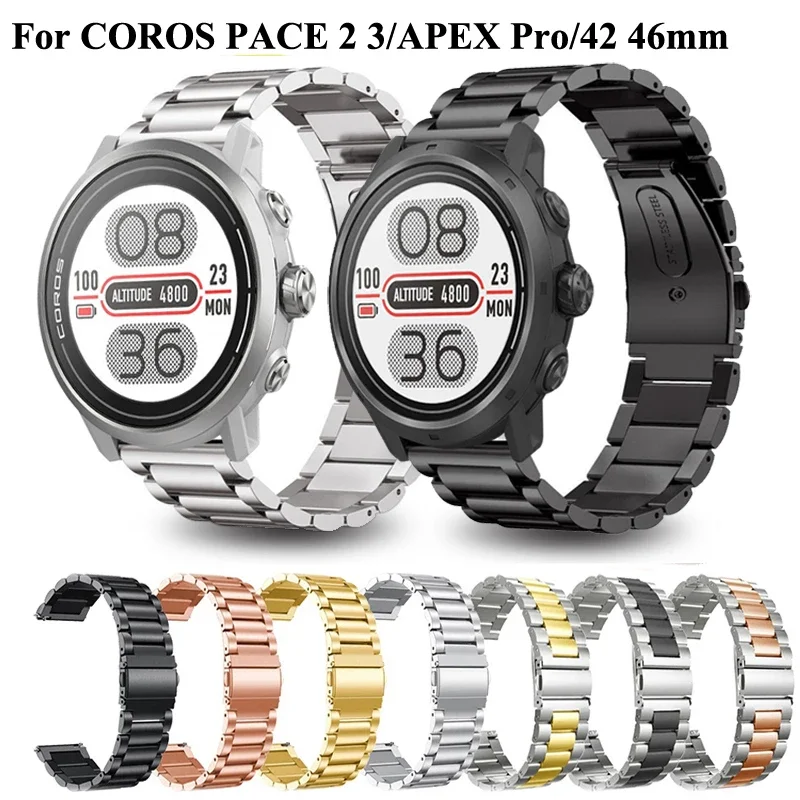 Stainless Steel Replacement Bracelet - Premium Watchband, Adjustable 20-22mm Metal Strap