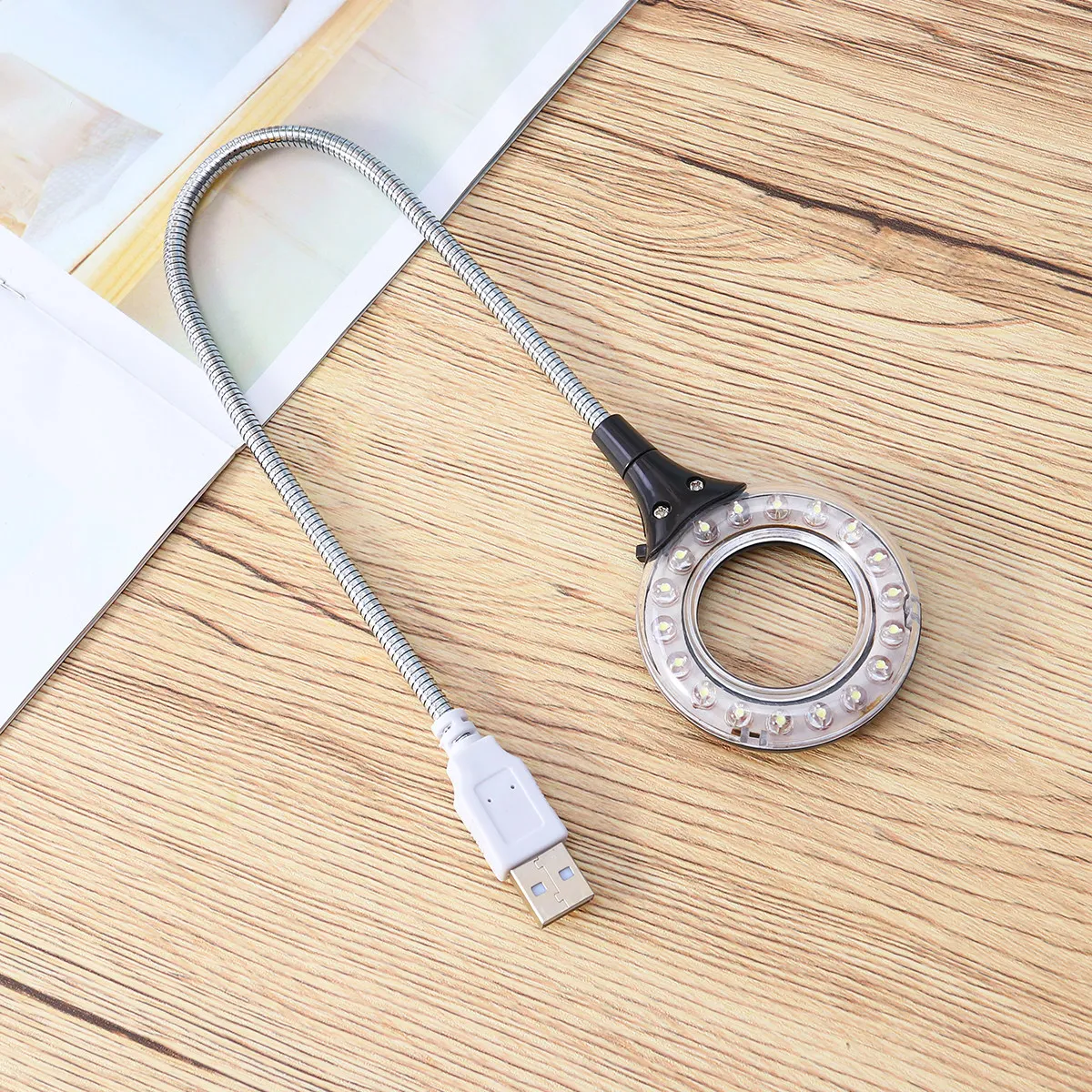 1Pcs USB LED 라이트 조정 가능한 구부릴 수 있는 독서 램프 눈 보호대 따뜻한 빛 휴대용 야간 램프 컴퓨터 노트북 캠핑
