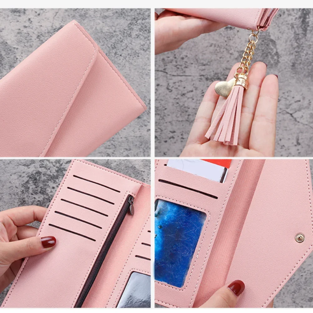 Elegant Purple Letter Print PU Leather Ladies Wallet