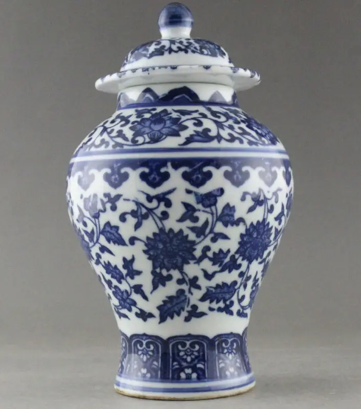 Fine China Hand Painted flower Blue and White Porcelain vase & Jar 2