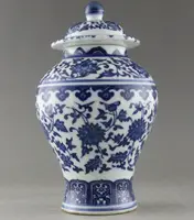 Fine China Hand Painted flower Blue and White Porcelain vase & Jar 2
