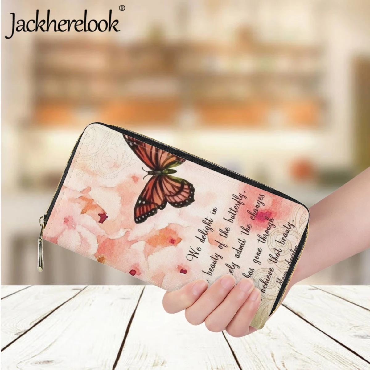 Jackherelook Christian Bible Print Wallet Fashion Women's Long Leather Casual Card Holder for Female Purse Daily Worship Clutch