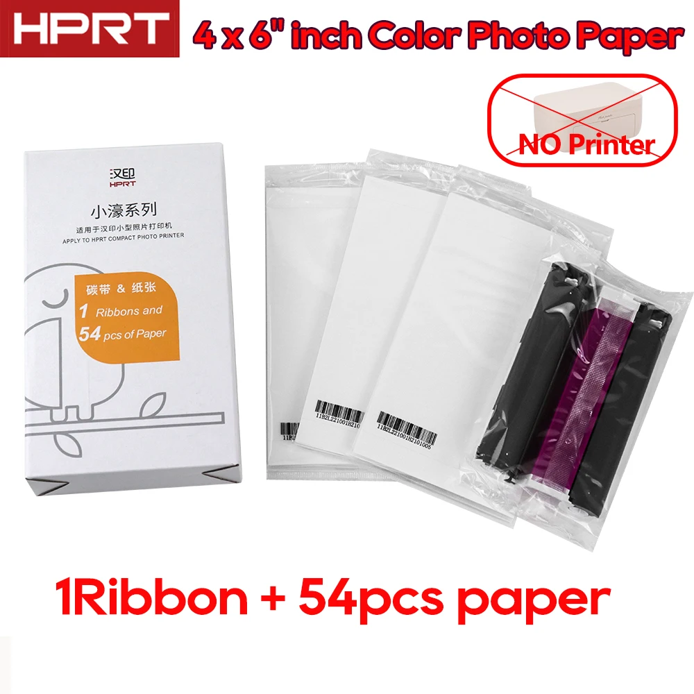 Imprimante Photo couleur 300DPI HPRT CP4100, impression sans fil par Sublimation thermique domestique ou ruban de papier Photo 4x6 pouces