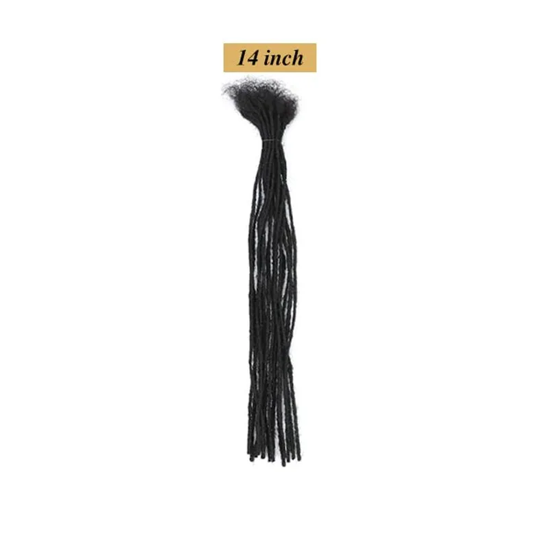 Human Hair Hand Rubbing Dreadlocks Crochet Hair Extensions0.2cm 14Inch 30Pieces Natural Color Dirty Braids for Daily Styling Use 4