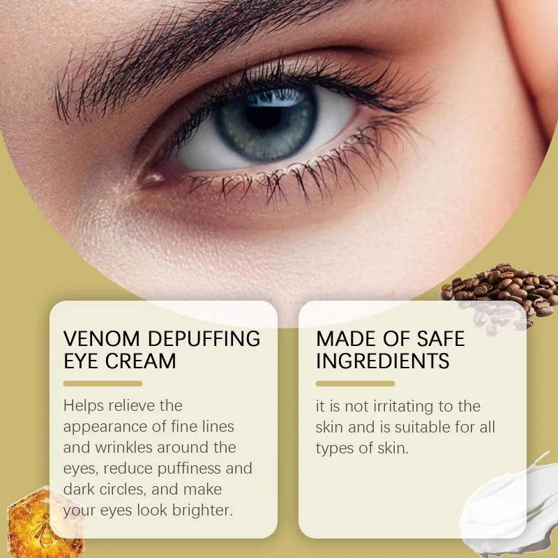Bee Venom Eye Essence Cream Mildly Anti Wrinkle Firming Cream Reduces Fine Lines Enhance Elasticity Moisturizing Eye Skin