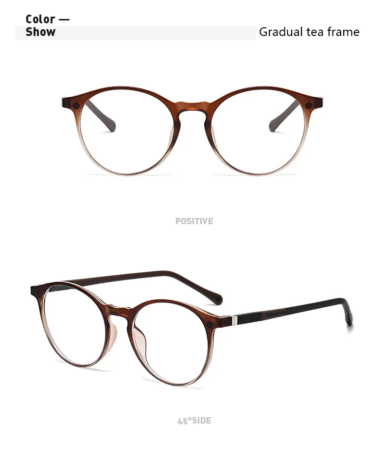 6-in-1-Brille, transparenter runder Rahmen mit 5 Stück Clip-on-polarisierten Sonnenbrillen, magnetische Brillen, männlicher Computer, optisch 3305 – Detail 16