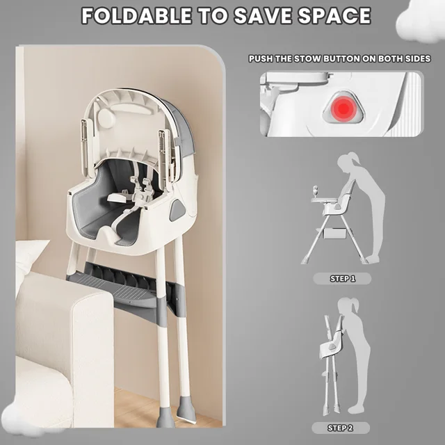 Foldable Baby High Chair 3