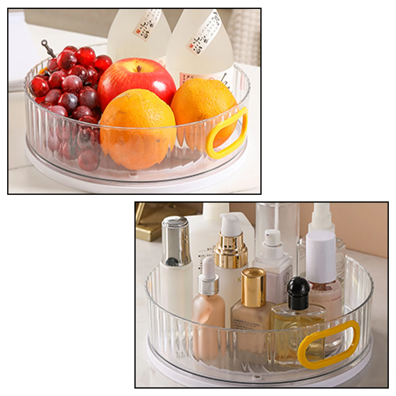 Spice Rack Rotating 360 Degree Turntable Organizer Spice Cosmetic Makeup Toiletry Storage