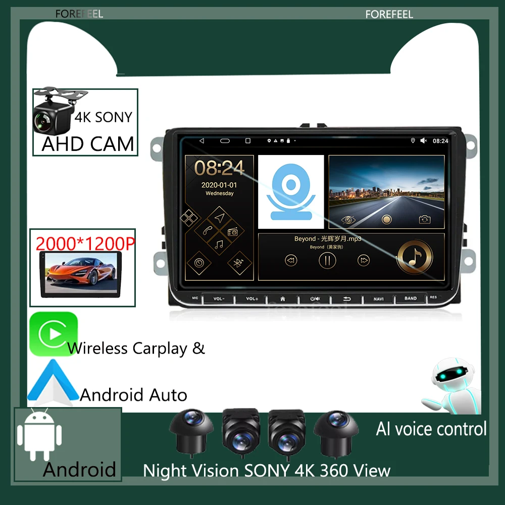 

Android 11 For VW /Volkswagen/Golf/Passat/B7/B6/Skoda/Seat/Octavia/Polo/Tiguan Auto Radio Car Multimedia Player GPS Navigation
