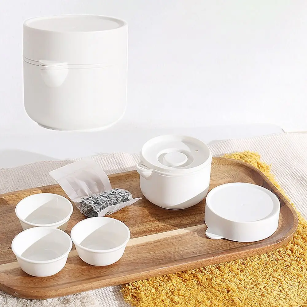 Portable Travel Kung Fu Tea Set Disposable Teapot Cup Storage Outdoor Portable Teapot and Infuser Tea Cup Pot Set