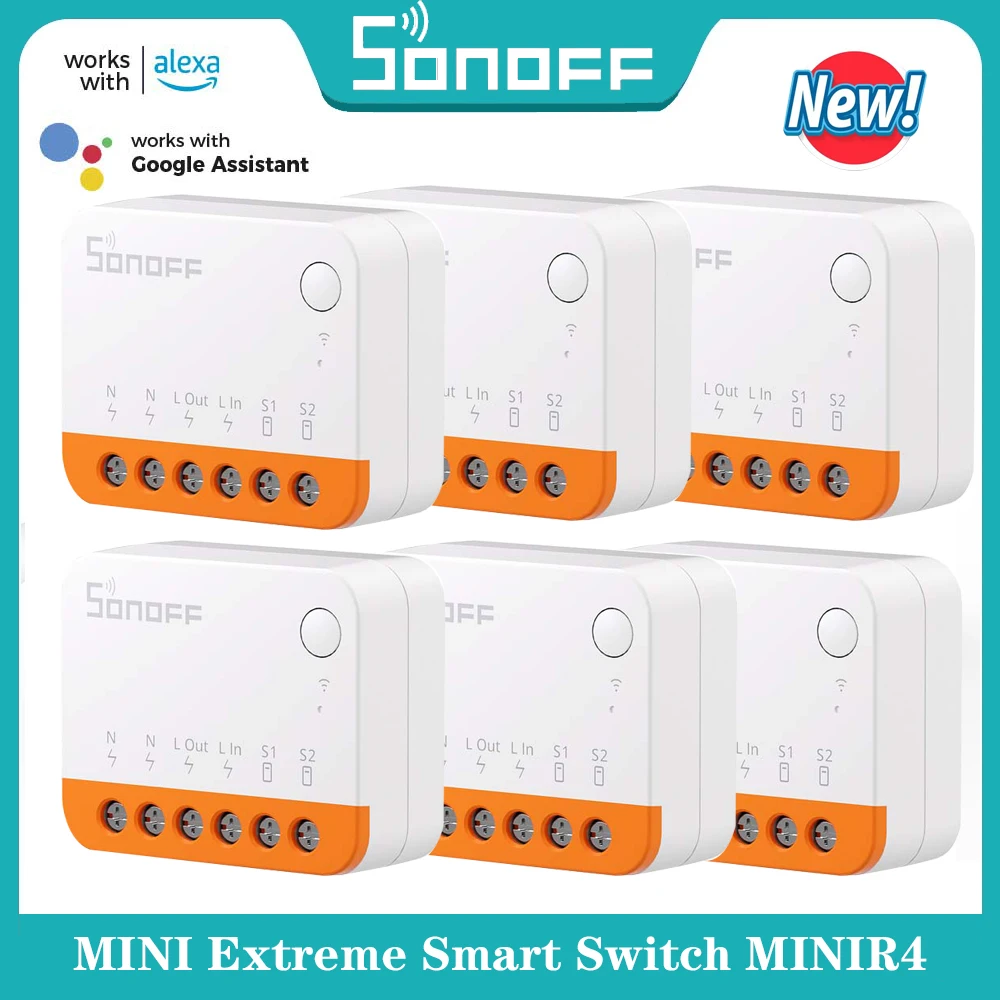 Sonoff Minir4 Wi-Fi Smart Switch 10A Mini Extreme Smart Home Modulo Relè Telecomando Vocale Per Alice Google Assistant Alexa