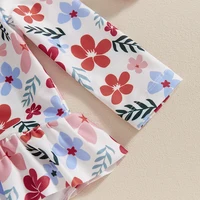 Baby Girl Rash Guard Swimsuits Cute Long Sleeve Floral Print Skirted Bathing Suit Toddler Swimwear 6M-3T 6