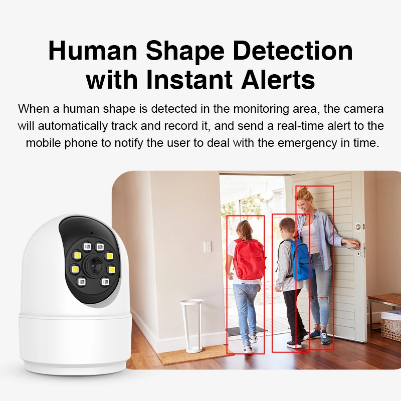 360° Pan & Tilt Pet Dog Camera 2.4GHz WiFi Indoor Security Cam with Two-Way Audio & Night Vision Phone App Baby Monitor for Home 6