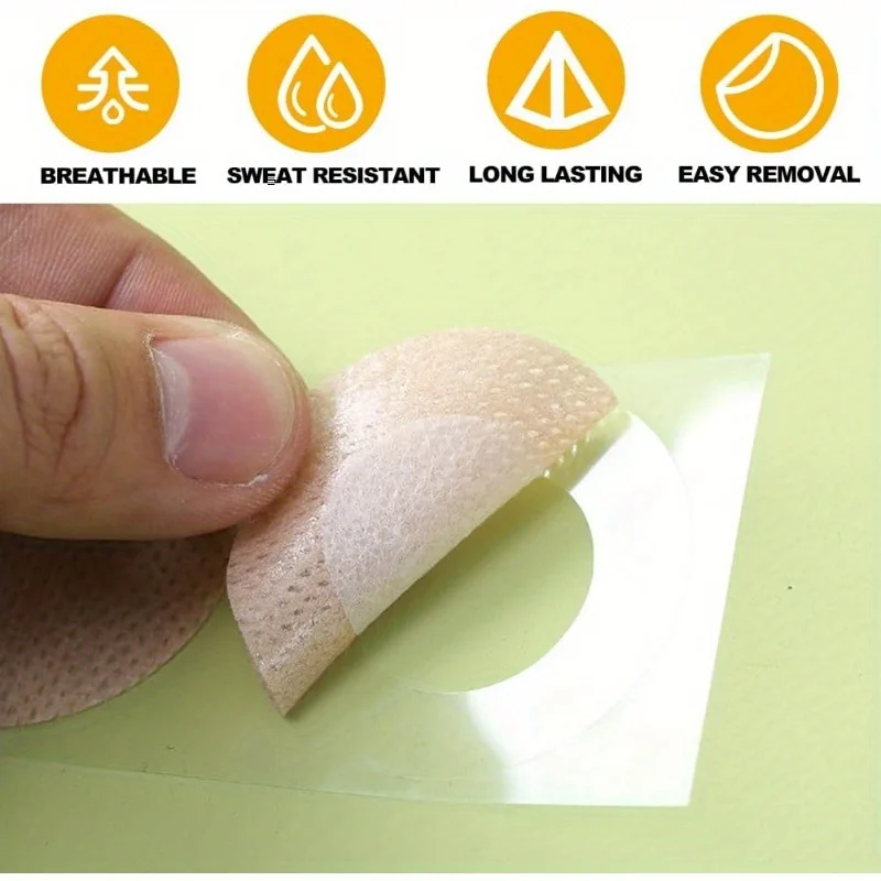 40pcs Men's Nipple Covers for Running, Mesh Fabric Chest Protection Patches, Anti-Chafing, Breathable, Invisible Under Shirts