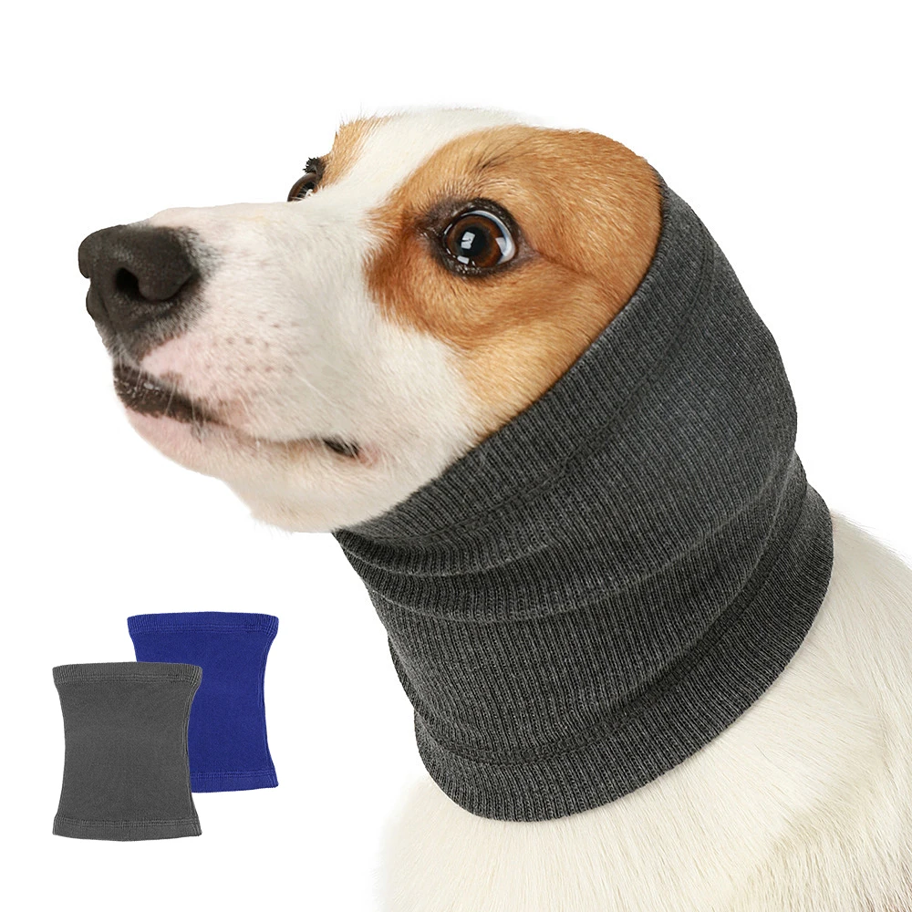 Dog Calming Earmuffs Neckerchief Collar Warm Pet Neck Gaiter Noise