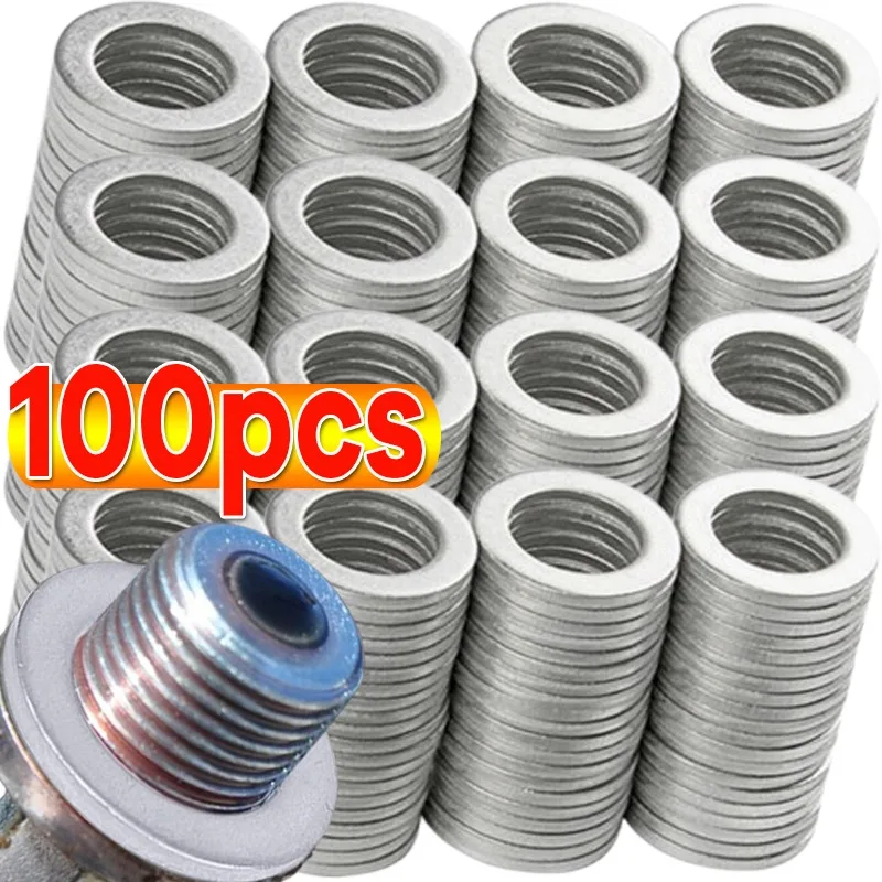 Car Oil Drain Screw Gasket Aluminum Sealing Washer Car Oil Drain Plug Non-Slip Washer Kit For Seal External Accessories