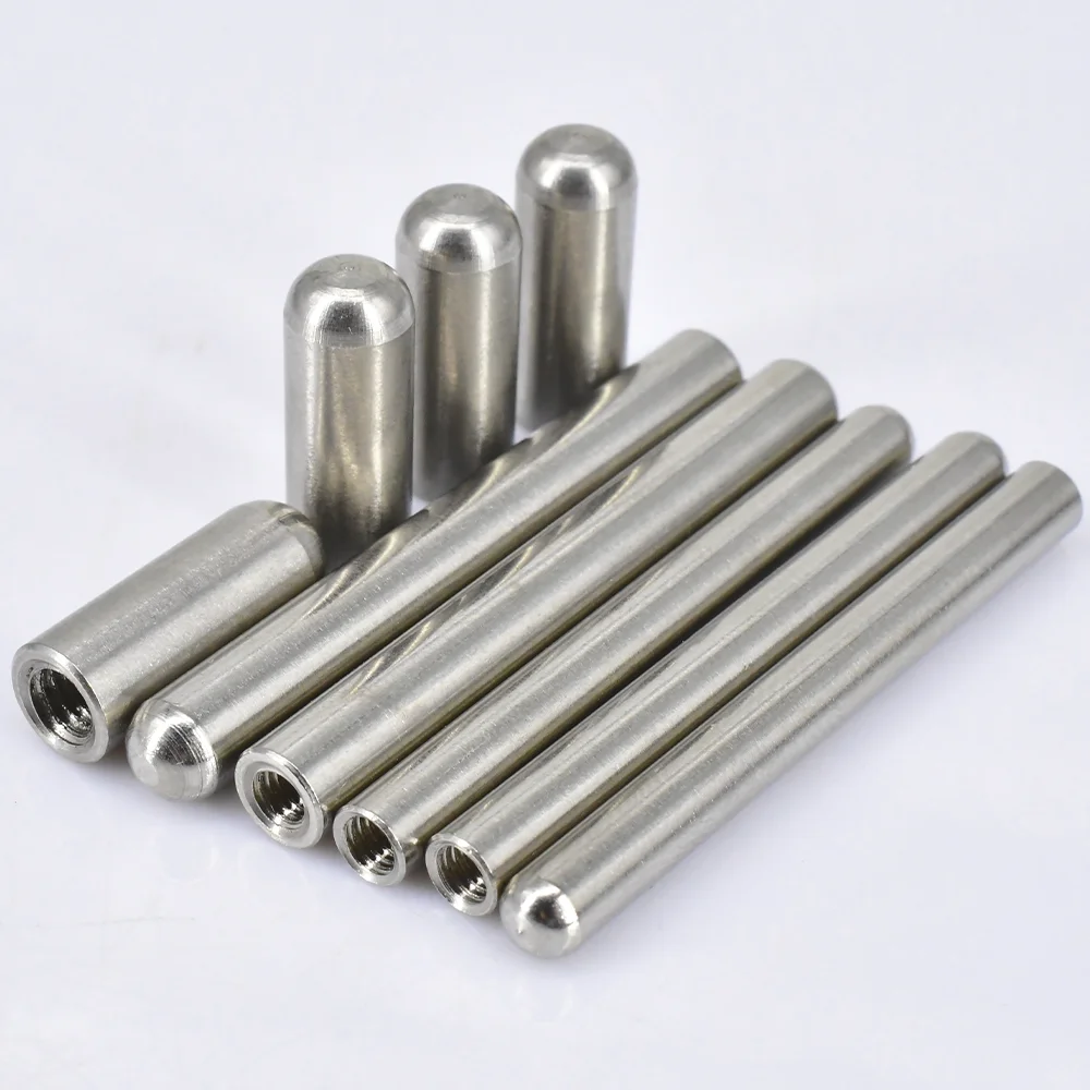 Internal Thread Round Head Cylindrical Pin M3 M4 M5 M6 304 Stainless Steel Hollow Pin Internal Tooth Hole Positioning Dowel