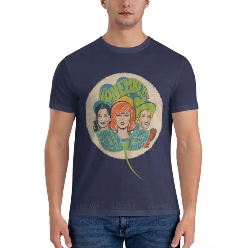 

Классическая футболка с пчелами из фильма «The Honeybees World Tour», модель 1965 года, футболки для мальчиков, одежда в эстетике, футболка большого размера, мужская одежда