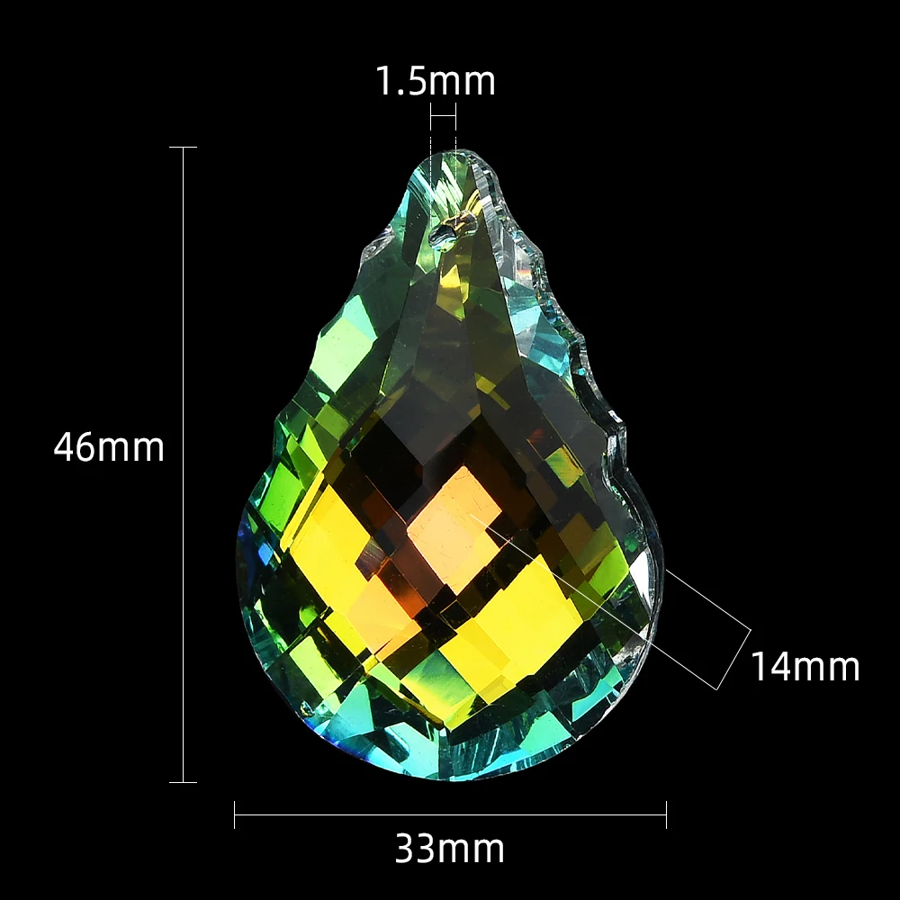 1Pc 50mm Crystal Glass Prism Suncatcher Rainbow Maker Hanging Oval Pendant For Window Ornament Chandelier Parts DIY Home Decor