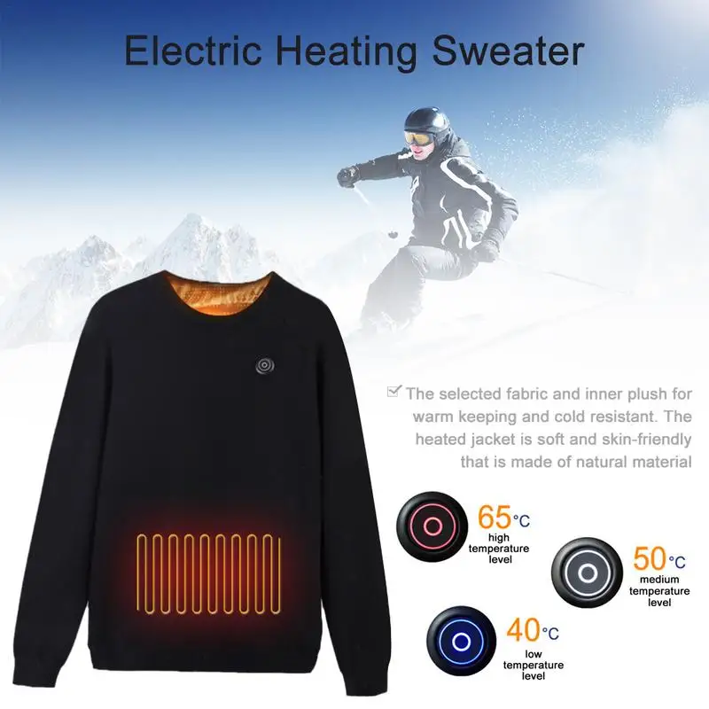 

Warm Heated Vest USB Warmer Hiking Heated Thermal Clothes Outdoor Winter Running Windproof Electric Heating Jacket Shirt
