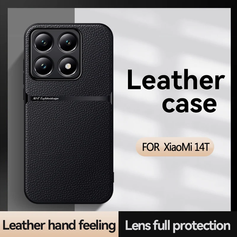 Premium Magnetic Leather Car Holder Case - Silicone Protective Back Cover