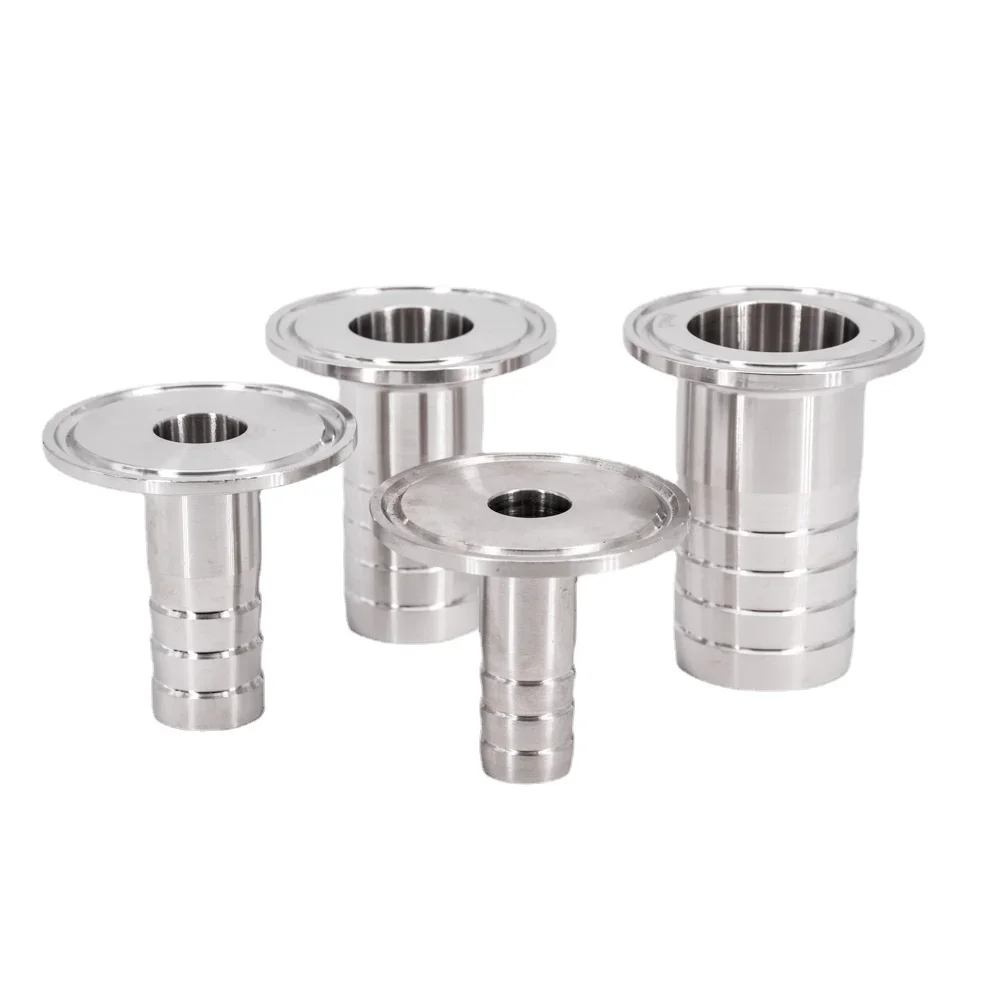Pipe Fitting 6 8 10 12 14 16 19 25 32 38 mm Hose Barb 0.5" 1" 1.5" 2" Tri Clamp SUS 304 316L Stainless Steel Sanitary