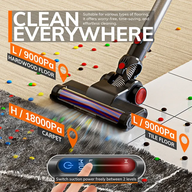 Aspirador de pó portátil MIUI com tela sensível ao toque