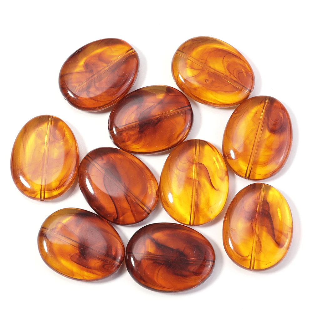 10-100 teile/los Bernstein Farbe Acryl Perlen Oval Herz Kürbis Form Lose Abstand Perlen Für DIY Charme Armband Halskette dekoration – Detail 21
