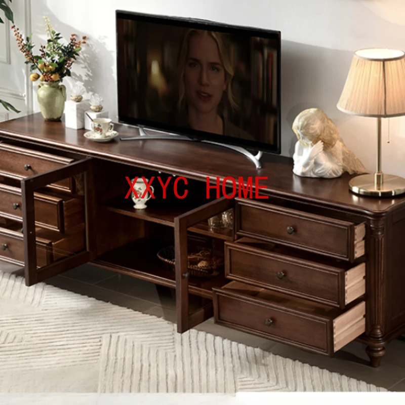 

Retro Solid Wood Living Room Furniture Coffee Table TV Cabinet Storage
