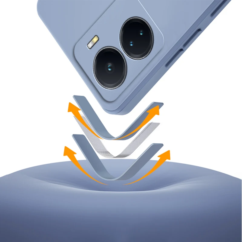 Square Liquid Phone Case - Soft Silicone 360° Protective Shockproof Back Cover