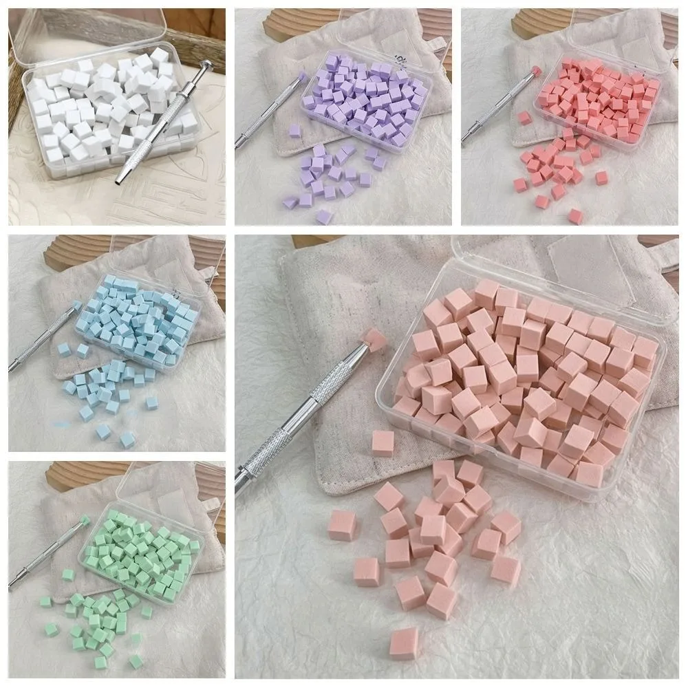 Coloring Stamping Gradient Nail Sponge Set Soft High Rebound DIY Manicure Makeup Sponge Nail Care with Grabbing Pen